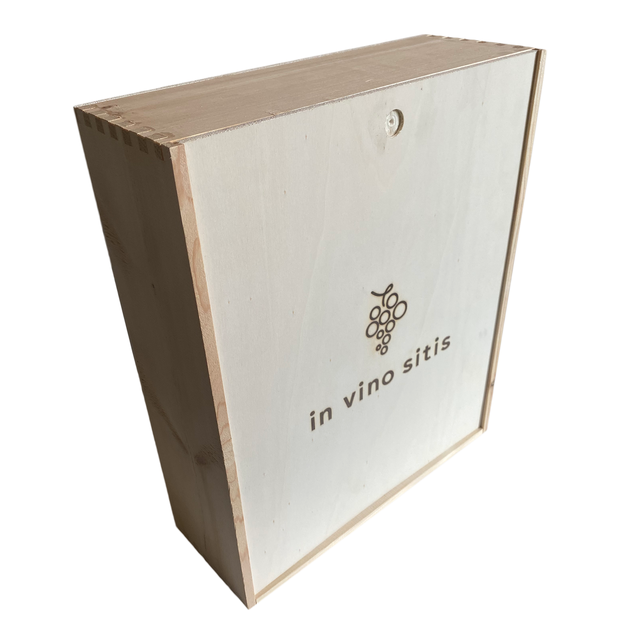 Wooden wine box (3 bottles - large)